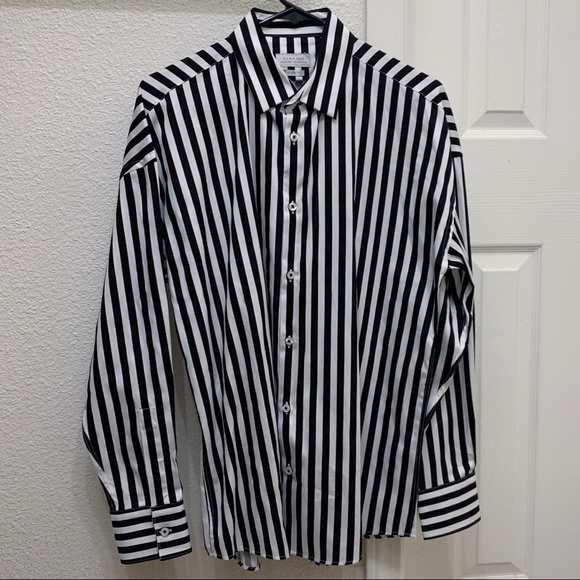 Zara long sleeve button down striped shirt top - Picture 1 of 5